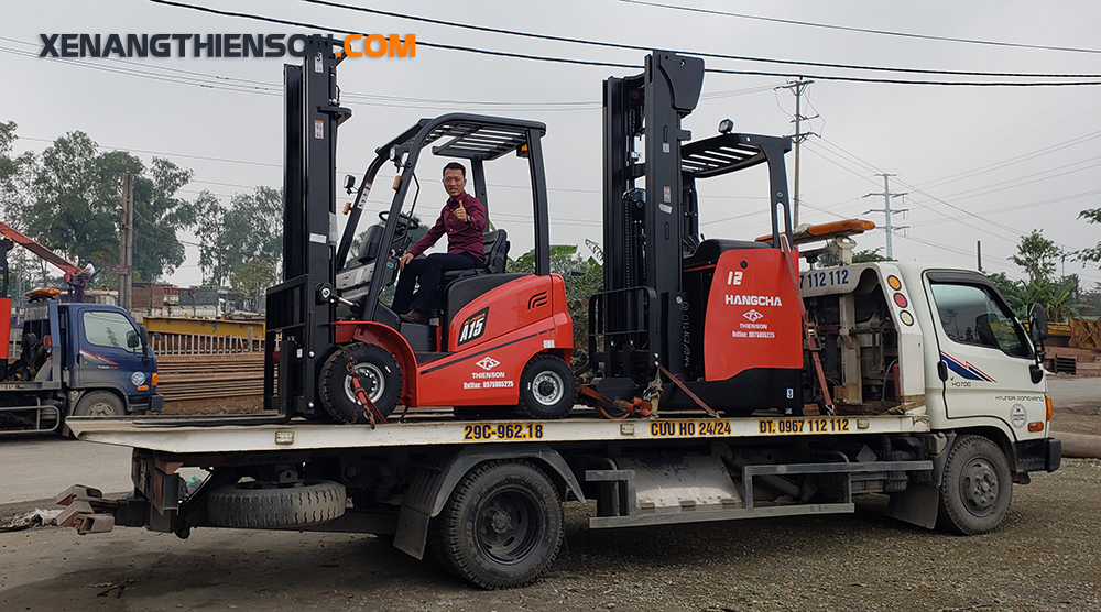 Xe nâng điện 1.5 tấn 4 bánh A series 11 Hình ảnh giao xe nâng điện 1.5 tấn A series Hangcha của Thiên Sơn