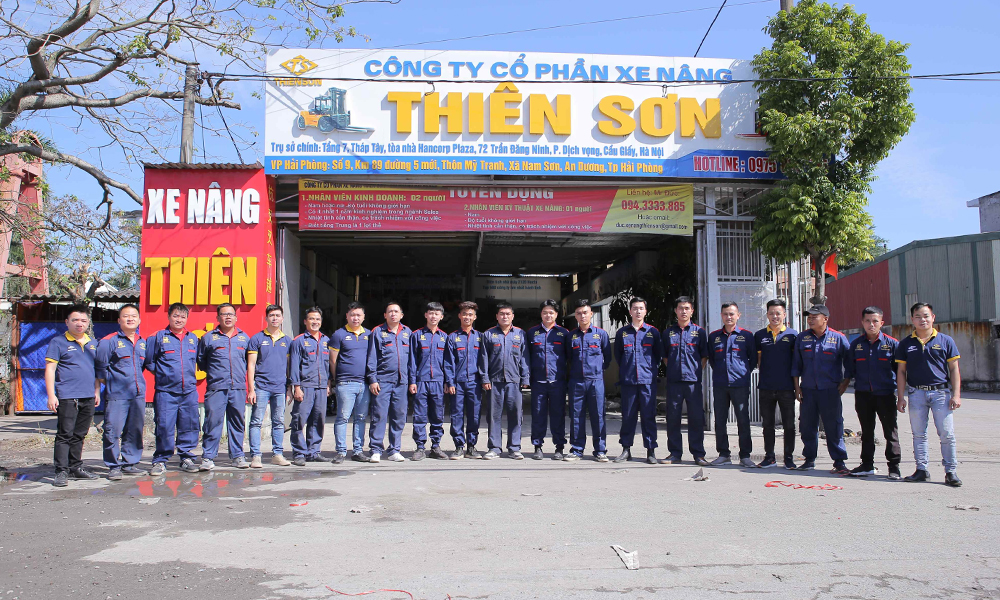 Xe nâng tay thấp 2 tấn 2 tầng nâng 15 Xe nang Thien Son